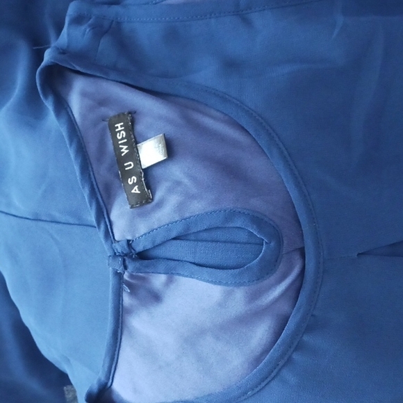 As U Wish Blue Sleeveless Shift - Picture 5 of 5